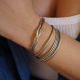Silver Triple Strand Braided Cuff