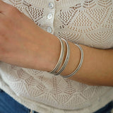 Silver Triple Strand Braided Cuff