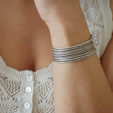 Silver Triple Strand Braided Cuff