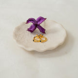 Gold Enamel Huggies Hoops with Enamel