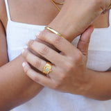 Gold Ethnic Rhombus Ring