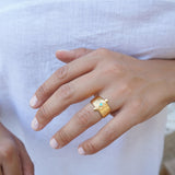 Gold Ethnic Rhombus Ring