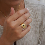 Gold Ethnic Rhombus Ring