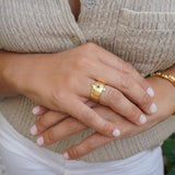 Gold Ethnic Rhombus Ring