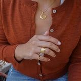 Gold Ethnic Rhombus Ring