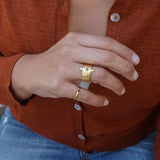 Gold Ethnic Rhombus Ring