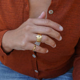 Gold Ethnic Rhombus Ring