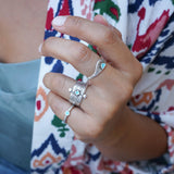 Tiny Silver Circle Band Pinky Ring