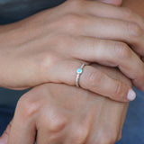 Tiny Silver Circle Band Pinky Ring