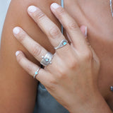 Tiny Silver Circle Band Pinky Ring