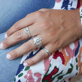 Tiny Silver Circle Band Pinky Ring