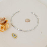 Silver Bamboo Cuff in Stainless Steel