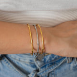 Silver Bamboo Cuff in Stainless Steel