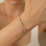 Silver Bamboo Cuff in Stainless Steel
