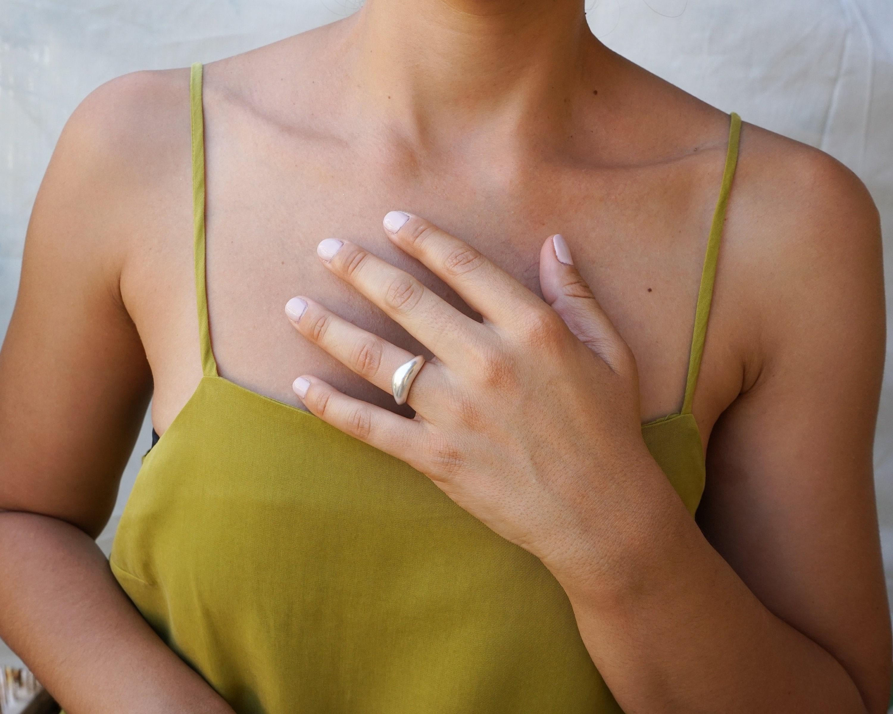 Silver Soft Curve Ring