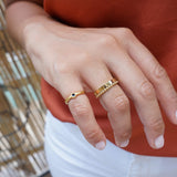 Tiny Gold Circle Band Pinky Ring