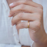 Tiny Gold Circle Band Pinky Ring