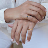 Tiny Gold Circle Band Pinky Ring