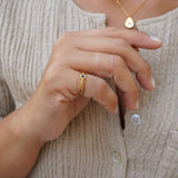 Tiny Gold Circle Band Pinky Ring