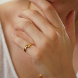 Gold & Colorful Enamel Ring