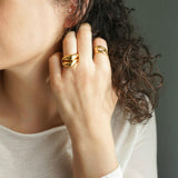 Gold Soft Curve Ring
