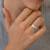 Silver Brushed Ring