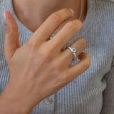 Silver Round Mini Ethnic Colourful Enamel Ring