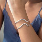 Silver Wave Cuff