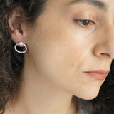 Large Silver Hoop Earrings