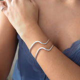 Silver Wave Cuff