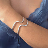 Silver Wave Cuff