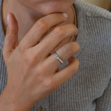 Silver Ring with Double Enamel Dots