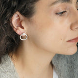 Large Silver Hoop Earrings