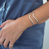Silver Wave Cuff