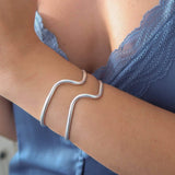 Silver Wave Cuff