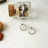 Large Silver Hoop Earrings