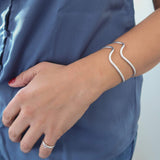 Silver Wave Cuff