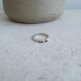 Silver Ring with Double Enamel Dots