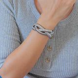 Silver 3-Line Snake Chain Bracelet