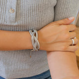 Silver 3-Line Snake Chain Bracelet