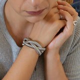 Silver 3-Line Snake Chain Bracelet