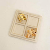 Gold Hammered Lines Ring