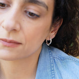 Silver Open Hoop Earrings