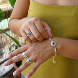 Silver Abstract Wireframe Ring