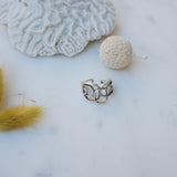 Silver Abstract Wireframe Ring