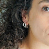 Silver Open Hoop Earrings