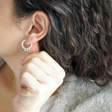 Silver Open Hoop Earrings