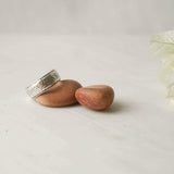 Silver Floral Pattern Engraved Band Ring