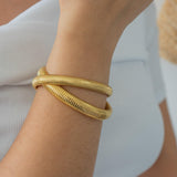 Gold Elastic Snake Chain Bracelet