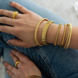 Gold Elastic Snake Chain Bracelet